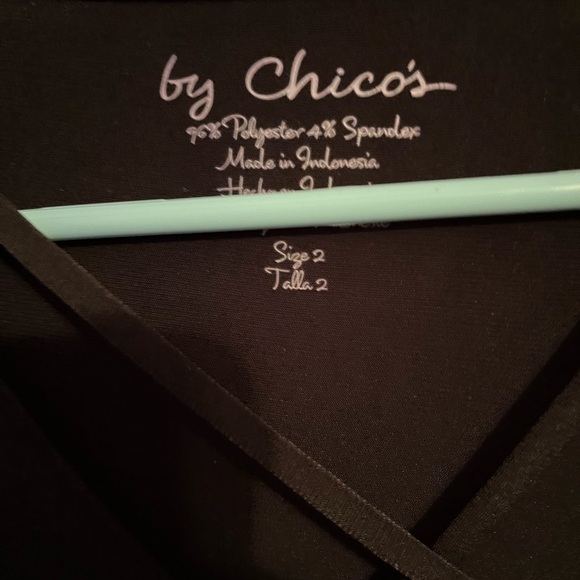 Chico's Elegant Black Long Sleeve Top - Picture 2 of 2